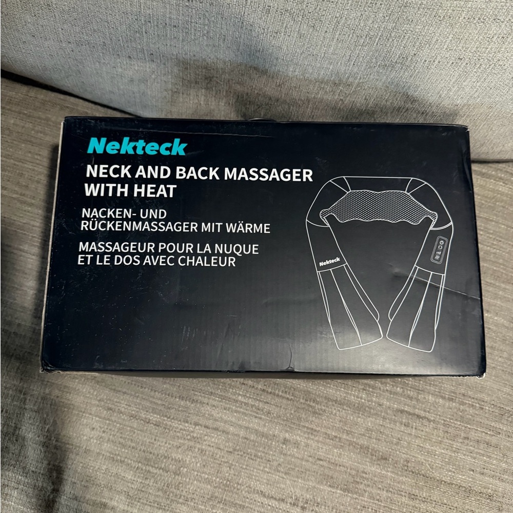 Black Neck and Back Massager with Heat